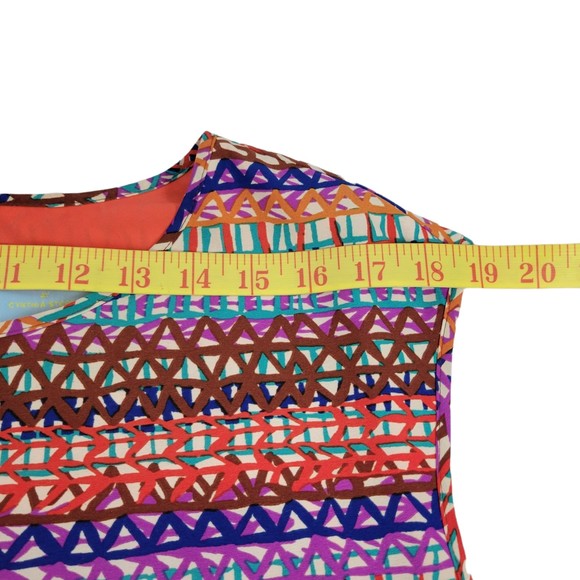 CeCe by Cynthia Steffe Sleeveless Drop Waist Dress Lined Multicolor size 6 - Picture 7 of 10